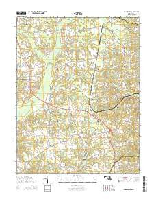 Hughesville Maryland Historical topographic map, 1:24000 scale, 7.5 X 7.5 Minute, Year 2014