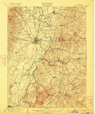 Ijamsville Maryland Historical topographic map, 1:62500 scale, 15 X 15 Minute, Year 1909