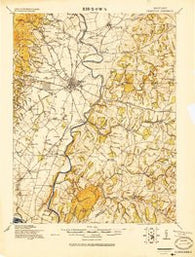 Ijamsville Maryland Historical topographic map, 1:62500 scale, 15 X 15 Minute, Year 1908