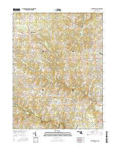 Jarrettsville Maryland Current topographic map, 1:24000 scale, 7.5 X 7.5 Minute, Year 2016