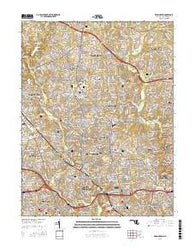 Kensington Maryland Current topographic map, 1:24000 scale, 7.5 X 7.5 Minute, Year 2016