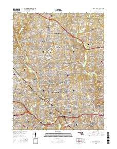 Kensington Maryland Current topographic map, 1:24000 scale, 7.5 X 7.5 Minute, Year 2016
