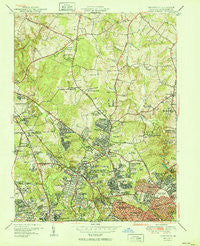 Kensington Maryland Historical topographic map, 1:24000 scale, 7.5 X 7.5 Minute, Year 1951