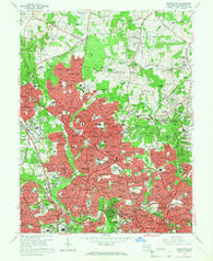 Kensington Maryland Historical topographic map, 1:24000 scale, 7.5 X 7.5 Minute, Year 1965