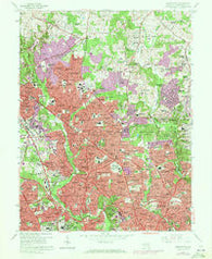 Kensington Maryland Historical topographic map, 1:24000 scale, 7.5 X 7.5 Minute, Year 1965