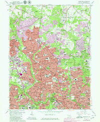Kensington Maryland Historical topographic map, 1:24000 scale, 7.5 X 7.5 Minute, Year 1965