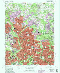 Kensington Maryland Historical topographic map, 1:24000 scale, 7.5 X 7.5 Minute, Year 1965