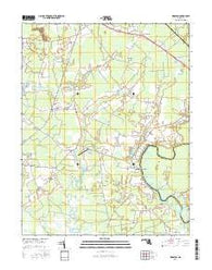 Kingston Maryland Current topographic map, 1:24000 scale, 7.5 X 7.5 Minute, Year 2016