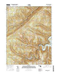 Kitzmiller Maryland Current topographic map, 1:24000 scale, 7.5 X 7.5 Minute, Year 2016