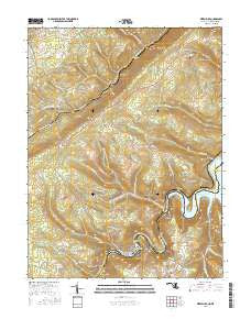 Kitzmiller Maryland Current topographic map, 1:24000 scale, 7.5 X 7.5 Minute, Year 2016