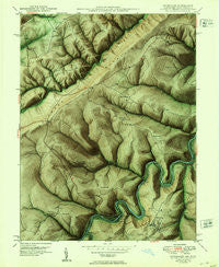 Kitzmiller Maryland Historical topographic map, 1:24000 scale, 7.5 X 7.5 Minute, Year 1950