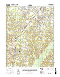 La Plata Maryland Current topographic map, 1:24000 scale, 7.5 X 7.5 Minute, Year 2016