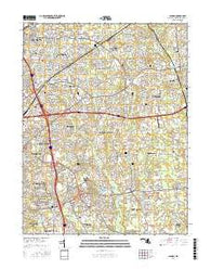 Lanham Maryland Current topographic map, 1:24000 scale, 7.5 X 7.5 Minute, Year 2016