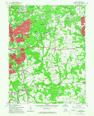 Lanham Maryland Historical topographic map, 1:24000 scale, 7.5 X 7.5 Minute, Year 1965