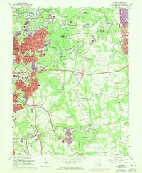Lanham Maryland Historical topographic map, 1:24000 scale, 7.5 X 7.5 Minute, Year 1965