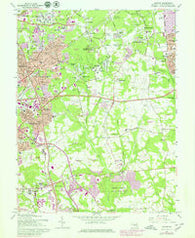 Lanham Maryland Historical topographic map, 1:24000 scale, 7.5 X 7.5 Minute, Year 1965