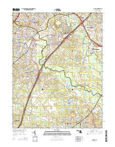 Laurel Maryland Historical topographic map, 1:24000 scale, 7.5 X 7.5 Minute, Year 2014