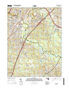 Laurel Maryland Current topographic map, 1:24000 scale, 7.5 X 7.5 Minute, Year 2016