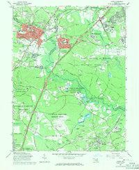 Laurel Maryland Historical topographic map, 1:24000 scale, 7.5 X 7.5 Minute, Year 1965