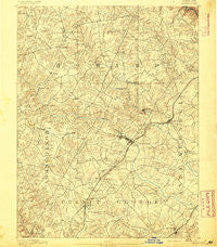 Laurel Maryland Historical topographic map, 1:62500 scale, 15 X 15 Minute, Year 1892