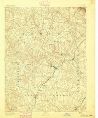 Laurel Maryland Historical topographic map, 1:62500 scale, 15 X 15 Minute, Year 1894