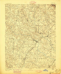 Laurel Maryland Historical topographic map, 1:62500 scale, 15 X 15 Minute, Year 1897