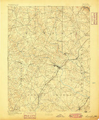 Laurel Maryland Historical topographic map, 1:62500 scale, 15 X 15 Minute, Year 1894