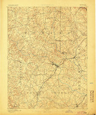 Laurel Maryland Historical topographic map, 1:62500 scale, 15 X 15 Minute, Year 1894