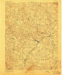 Laurel Maryland Historical topographic map, 1:62500 scale, 15 X 15 Minute, Year 1894