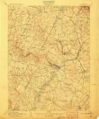 Laurel Maryland Historical topographic map, 1:62500 scale, 15 X 15 Minute, Year 1907