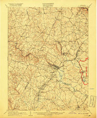 Laurel Maryland Historical topographic map, 1:62500 scale, 15 X 15 Minute, Year 1907