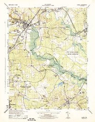 Laurel Maryland Historical topographic map, 1:31680 scale, 7.5 X 7.5 Minute, Year 1944