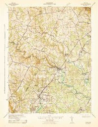 Laurel Maryland Historical topographic map, 1:62500 scale, 15 X 15 Minute, Year 1942