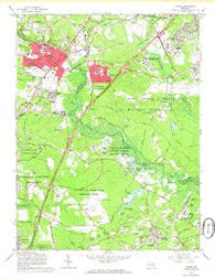 Laurel Maryland Historical topographic map, 1:24000 scale, 7.5 X 7.5 Minute, Year 1965