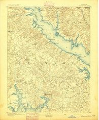 Leonardtown Maryland Historical topographic map, 1:62500 scale, 15 X 15 Minute, Year 1892