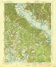 Leonardtown Maryland Historical topographic map, 1:62500 scale, 15 X 15 Minute, Year 1939