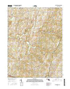 Libertytown Maryland Current topographic map, 1:24000 scale, 7.5 X 7.5 Minute, Year 2016