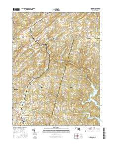 Lineboro Maryland Current topographic map, 1:24000 scale, 7.5 X 7.5 Minute, Year 2016