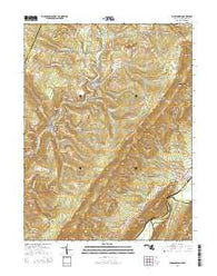 Lonaconing Maryland Historical topographic map, 1:24000 scale, 7.5 X 7.5 Minute, Year 2014