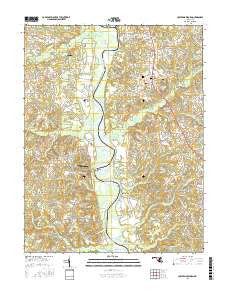 Lower Marlboro Maryland Current topographic map, 1:24000 scale, 7.5 X 7.5 Minute, Year 2016