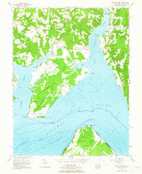 Mathias Point Virginia Historical topographic map, 1:24000 scale, 7.5 X 7.5 Minute, Year 1954