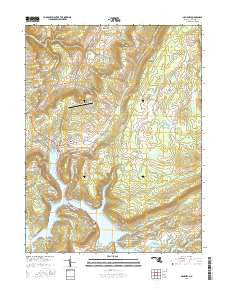 McHenry Maryland Current topographic map, 1:24000 scale, 7.5 X 7.5 Minute, Year 2016