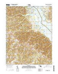 Mechanicsville Maryland Historical topographic map, 1:24000 scale, 7.5 X 7.5 Minute, Year 2014
