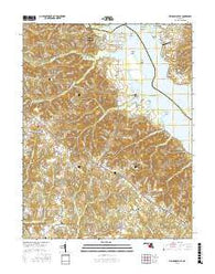 Mechanicsville Maryland Current topographic map, 1:24000 scale, 7.5 X 7.5 Minute, Year 2016