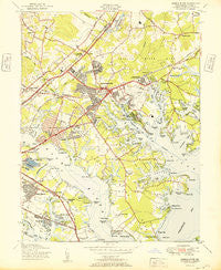 Middle River Maryland Historical topographic map, 1:24000 scale, 7.5 X 7.5 Minute, Year 1951