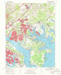 Middle River Maryland Historical topographic map, 1:24000 scale, 7.5 X 7.5 Minute, Year 1969