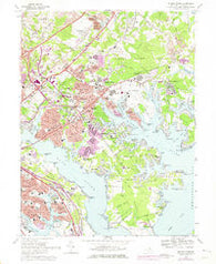 Middle River Maryland Historical topographic map, 1:24000 scale, 7.5 X 7.5 Minute, Year 1969