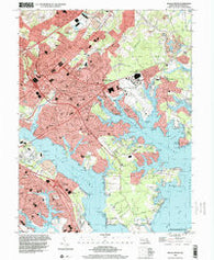 Middle River Maryland Historical topographic map, 1:24000 scale, 7.5 X 7.5 Minute, Year 1998