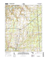 Millington Maryland Current topographic map, 1:24000 scale, 7.5 X 7.5 Minute, Year 2016