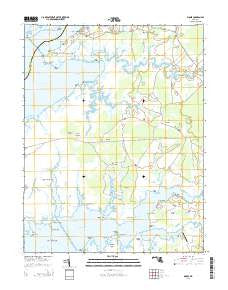 Monie Maryland Historical topographic map, 1:24000 scale, 7.5 X 7.5 Minute, Year 2014